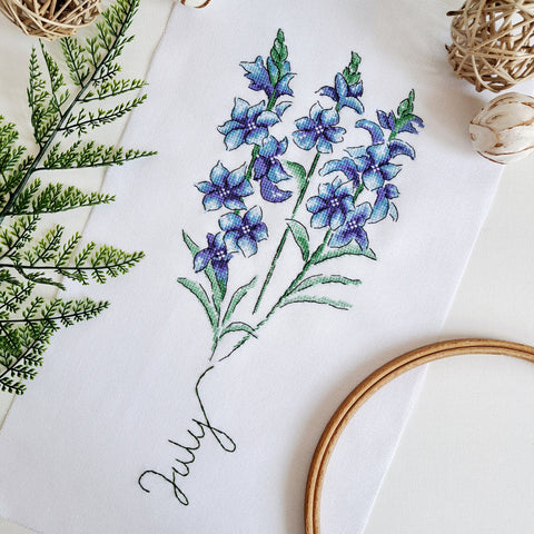 Birth Month - July Delphinium (Artmishka)