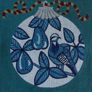 Ornament w/Blue Floral