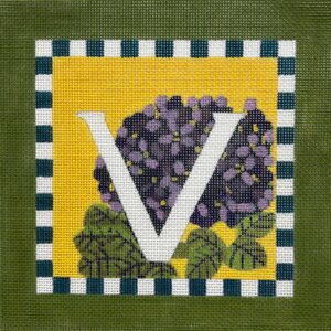 Floral Letter V