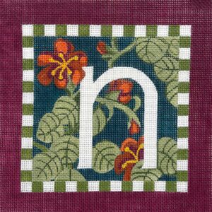 Floral Letter N