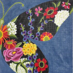 Half Floral Butterfly