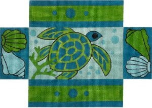 Blue/Lime Sea Turtle Brick Cover