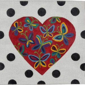 Butterfly Heart Polka Dots