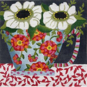 Floral Mug Ã¢â‚¬â€œ White Flowers