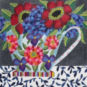 Floral Mug Ã¢â‚¬â€œ Red Flowers