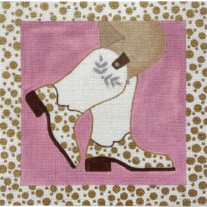 White and Gold Cowboy Boots