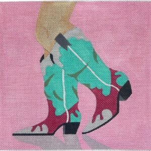 Hot Pink and Teal Cowboy Boots