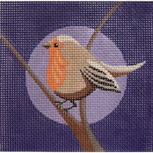 Brown Bird on Purple