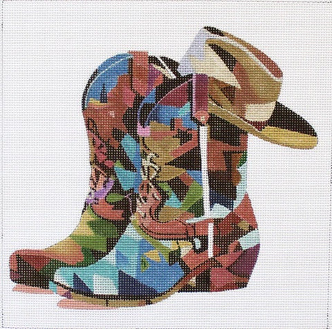 Cowboy Boots and Hat
