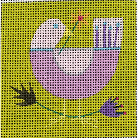 Small Lavender Bird Small Square