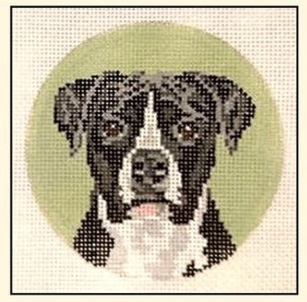 Black and White Boxer Ornament  - 18M