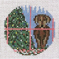 Chocolate Labs Ornament - 13M