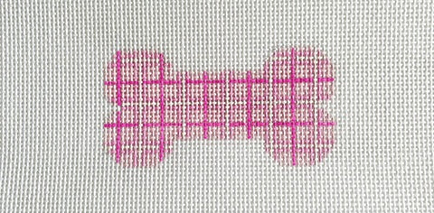 Pink Plaid Dog Bone