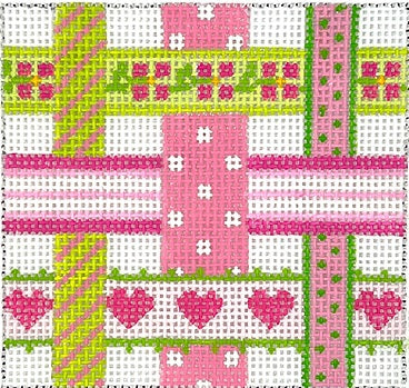 Woven Ribbons "€œ Pinks/Greens
