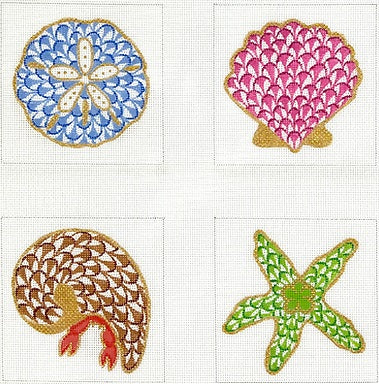 Fishnet Shells/Sealife Coasters