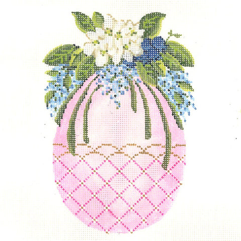 Pale Pink Egg w/Cascading Lilac