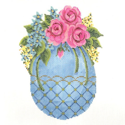 Blue Egg w/Rose Crown