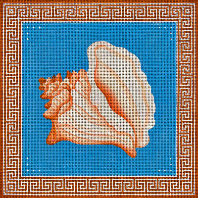 Conch Shell w/Oriental Border