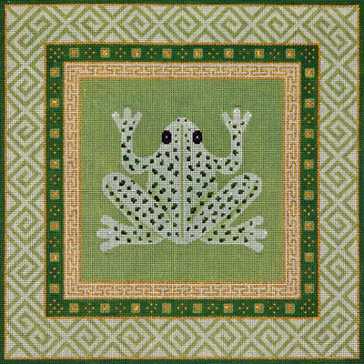 Frog w/Green Oriental Borders