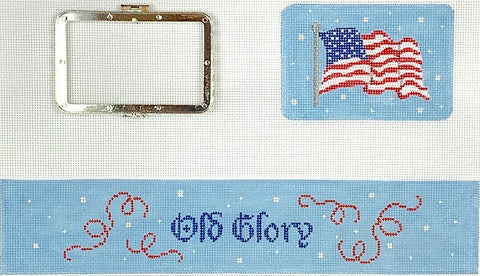 Limoges Box - Old Glory American Flag w/Silver Clasp) 
