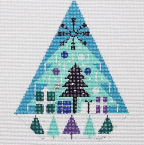 Triangle Christmas Ornament - Tree Fantasy