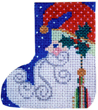 Mini Skate Ornament - Santa Profile