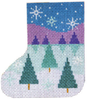 Mini Skate Ornament - Snow Scene