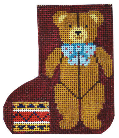 Mini Skate Ornament - Teddy Bear w/Drum