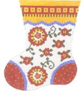 Red/Dot Flower Sock