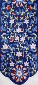 Floral Medallion - Navy or Black Bkg. Clutch