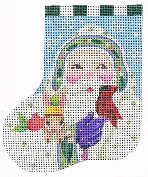 Winter Santa Mini Sock