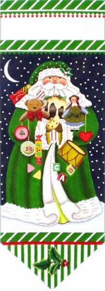 Green Toy Santa Banner