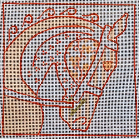 Hermes Horse Head in Orange