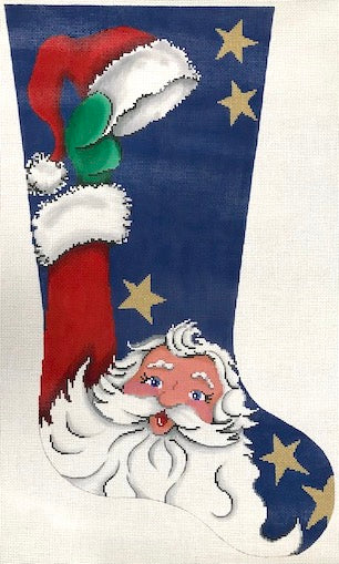 Santa Doffs His Hat Stocking
