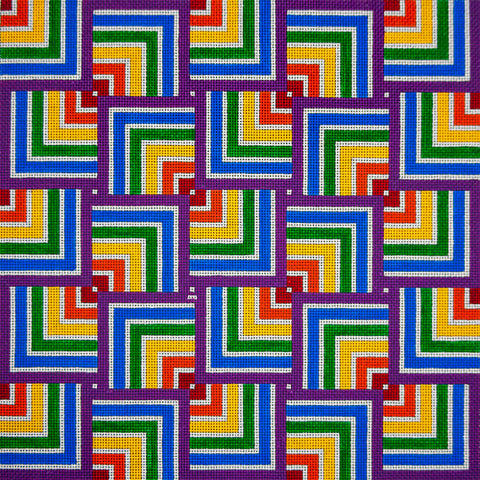 Purple Rainbow Squares