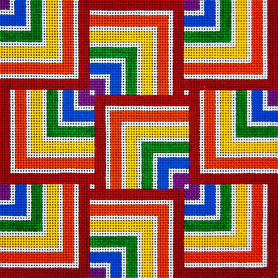 Small Red Rainbow Squares