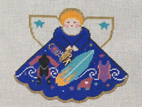 Surfing Star Angel w/Charms