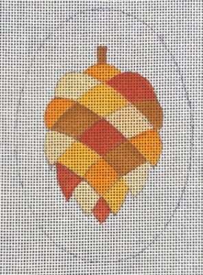 Orange Pine Cone Oval