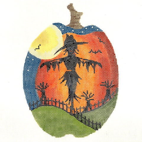 Scarecrow Silhouette Pumpkin