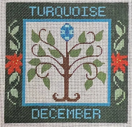 Birthstone Floral Square - December