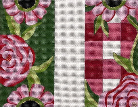 Pink Floral and Gingham Eyeglass Case