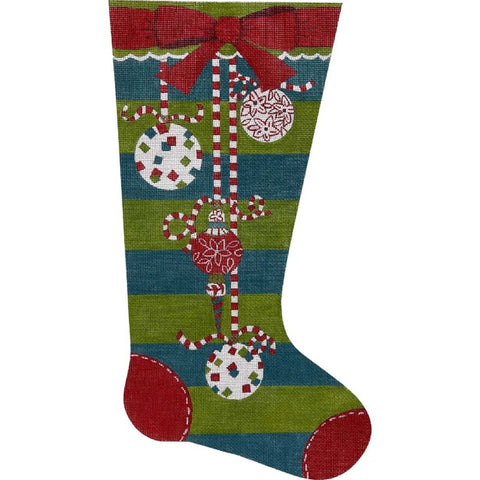 Ornaments w/Red Bow Stocking