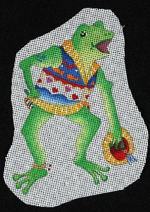 Sweatered Folk Ornament - Frog