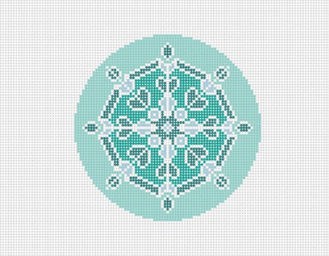 Dark Teal Snowflake 2