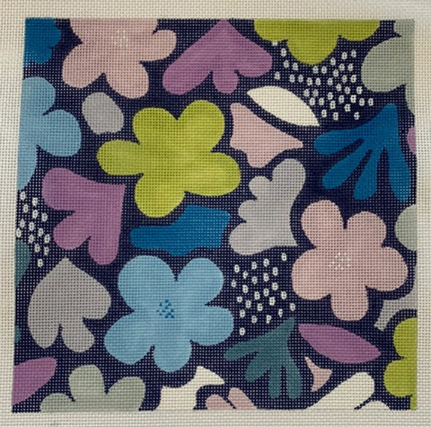 Cool Flowers on Navy