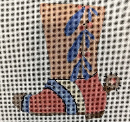 Boot w/Brown and Red