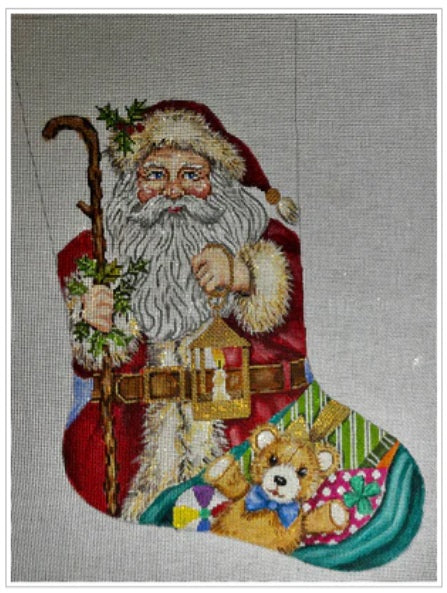 Santa w/Teddy Stocking