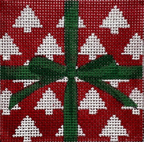 Red Tree Package w/Green Bow