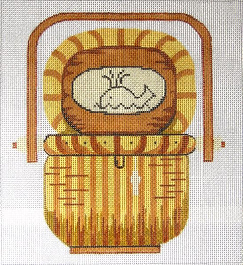 Nantucket Basket w/Whale Pillow