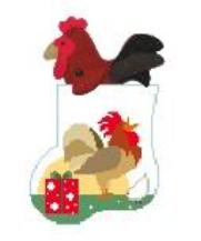 Rooster w/Rooster Mini Sock